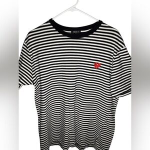 Forever 21 “HeartBreak” stripped T shirt